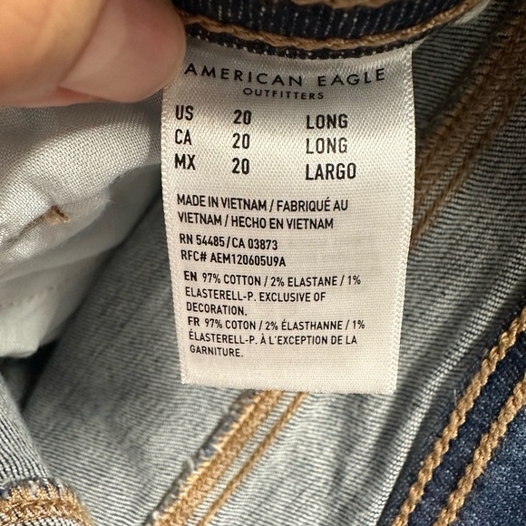 New American Eagle Kick Boot 20 Long Women's Jeans - Picture 4 of 5